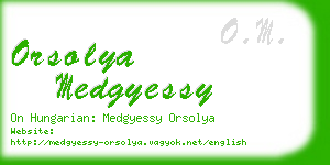 orsolya medgyessy business card